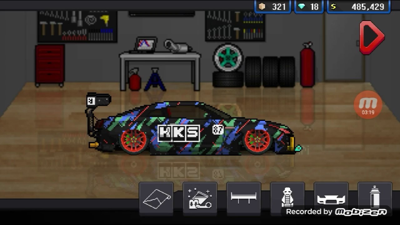 Настройка nissan gtr в pixel car racer