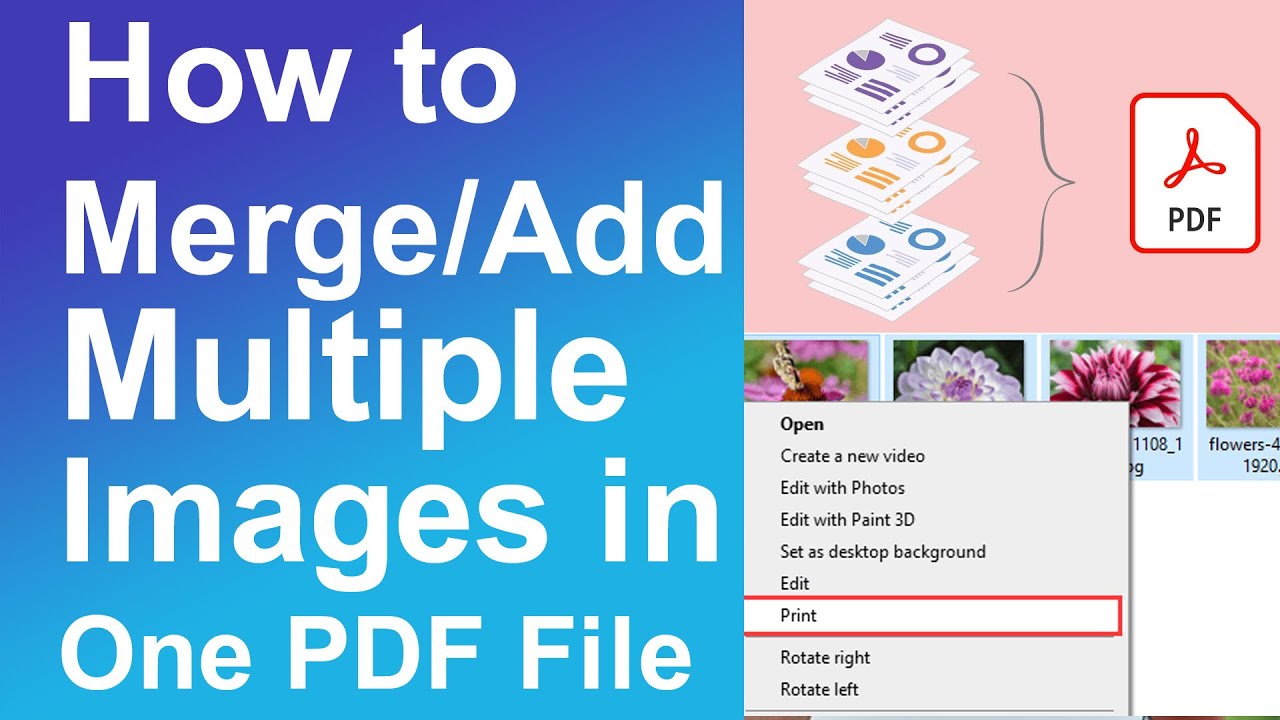 How To Merge Add Multiple Images In One PDF File YouTube