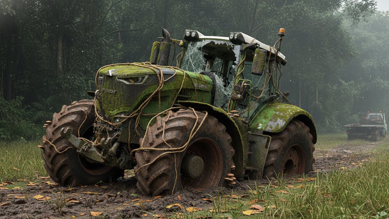 Satisfying ASMR Rebuild Mossy Abandoned Tractor Restored Fendt 1050 Vario 2018