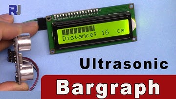 Display distance from Ultrasonic sensor as bargraph on LCD1602 LCD2004 using Arduino RJT158