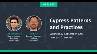 Cypress Patterns and Practices