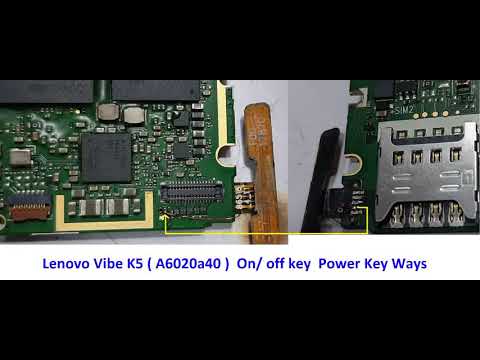 Lenovo vibe K5 A6020a40 Power key on off key ways