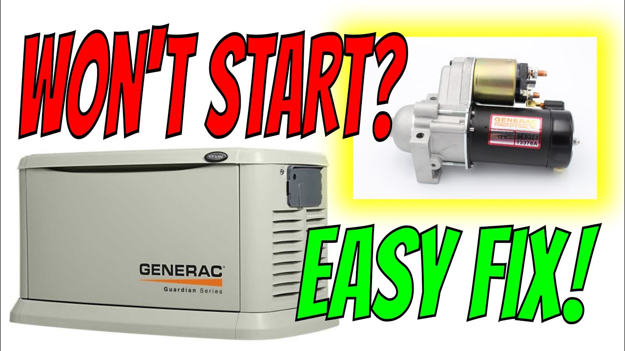 Generac Generator Won't Start? How to Replace a Bad Starter (DIY)