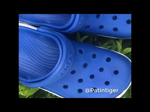 Dép Crocs Duet Sport màu xanh tặng kèm 10Jibbitz dạng sục cá sấu bít đầu | dép crocs duet sport