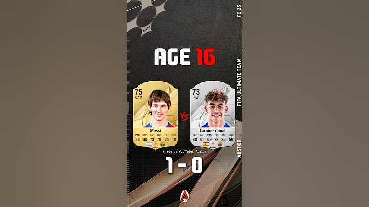 Messi VS Lamine Yamal FIFA EVOLUTION AGE 16 - 23! #fc25 #fifa #cardfifa #shorts #austor