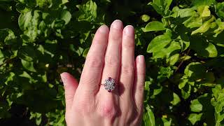 Famous 18ct gold Edwardian ruby & diamond cluster ring Wealth