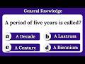 General Knowledge Questions | English Quiz Game | General knowledge quiz | Trivia Quiz | GK Quiz