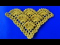 Punto a crochet PAVO REAL para Chales triangulares, en V o en punta  paso a paso