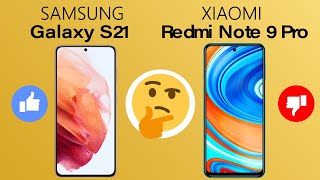 Samsung Galaxy S21 vs Xiaomi redmi note 9 pro [Animated Comparison]