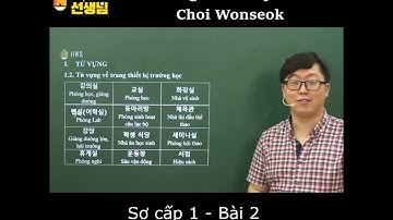 [Thầy béo Choi Wonseok] Tiếng Hàn sơ cấp 1-bài 2: Từ vựng về trang thiết bị phòng học.