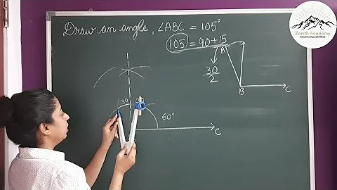 Learn to draw angle of 105° using Compass | Gobacktobasics | Buildyourfoundation