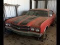 KING OF THE MUSCLE CARS!!! Barn Find 1970 Chevelle SS454 LS6 M22 IN  ST. LOUIS!!!