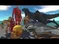 Brainrot Animal Team vs  Team Dinosaurs Animal Revolt Battle Simulator