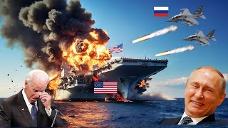 1 MINUTES AGO! US Aircraft Carrier carrying 272 F-16s was sunk by a Russian SU-27 in Red Sea