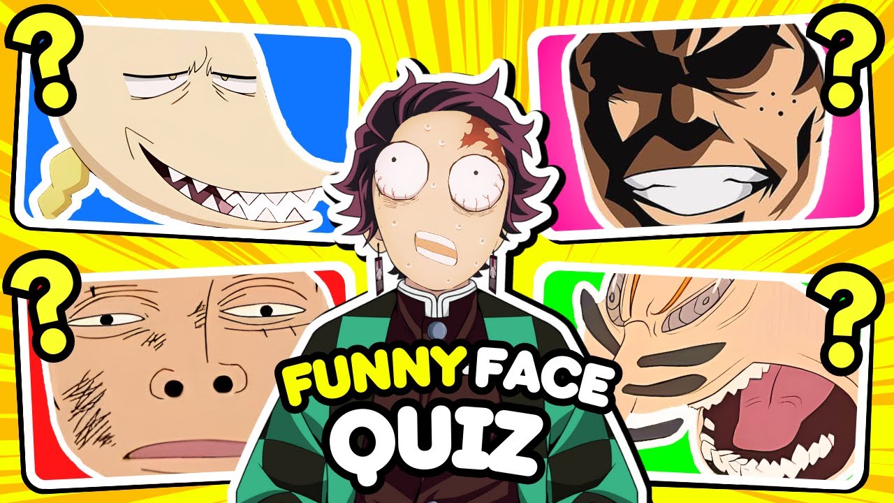  Guess The Anime Character By Their Funny Faces  Anime Quiz  EASY   VERY HARD