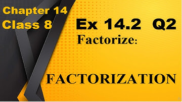 q2 ex 14.2 Class 8 Factorisation - Maths Class 8th - chapter 14 - Factorise class 8