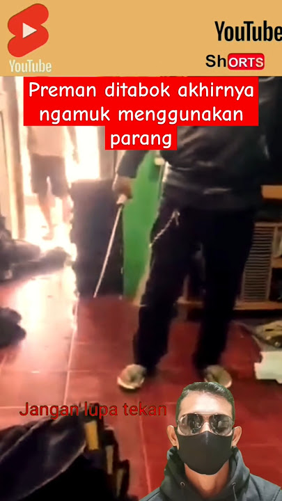 thug angry with machete because he was beaten