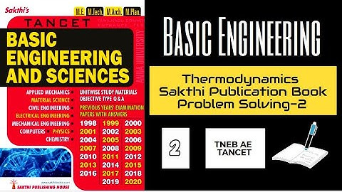 Problem Solving on Sakthi Publication Book solution-Thermodynamics Part 2-Basic engineering science