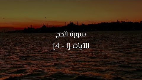 سورة الحج | الآيات 1 - 4 | القارئ هيثم الدخين