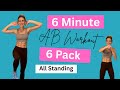 6-Min Standing Abs Workout 🔥 | No Equipment Core Burn!