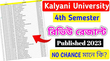 Kalyani University 4th Semester review result 2023 | NO CHANCE মানে কি?