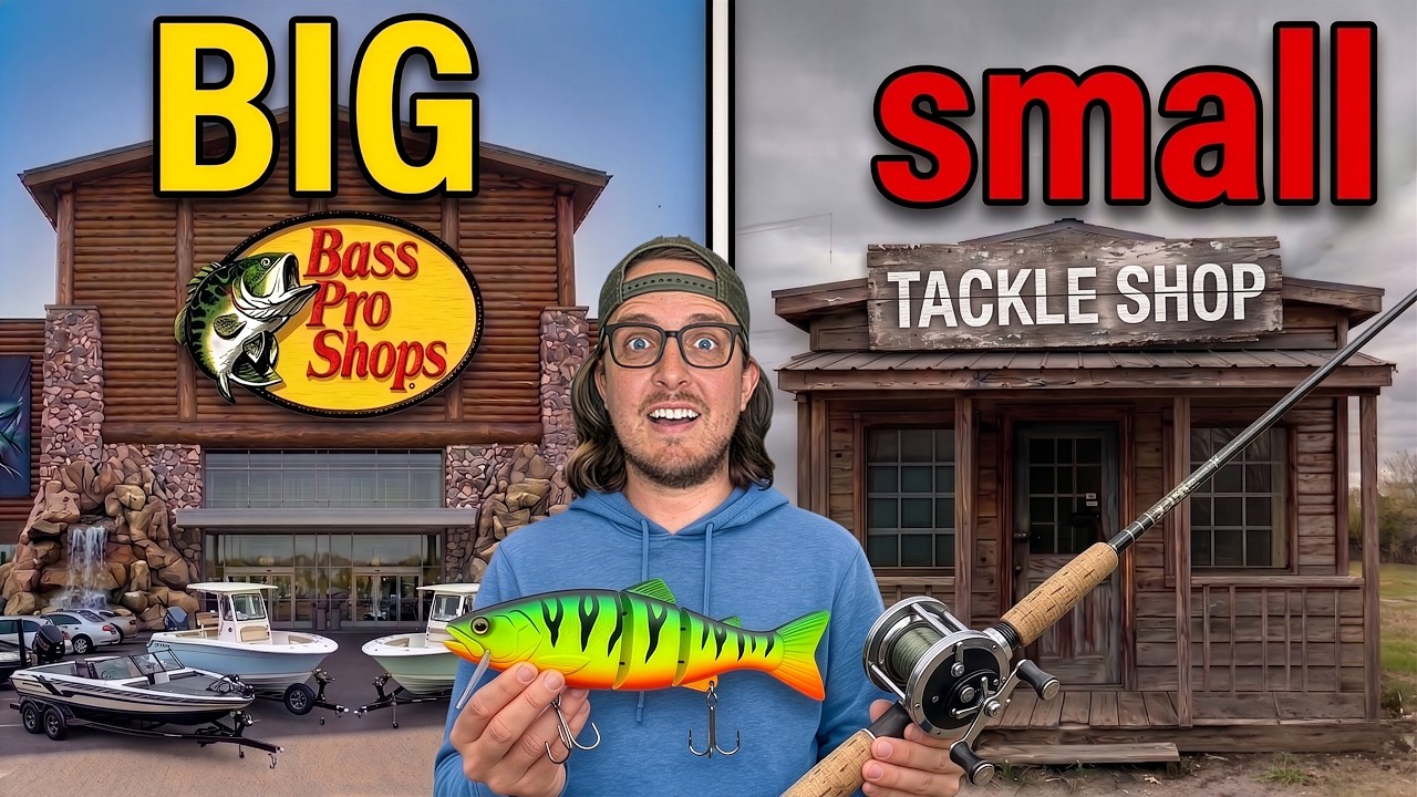 1v1 Big vs Small Tackle Shop Fishing Challenge!