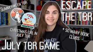 Escape the TBR: July TBR Game ft Summerween, Xmas Evil in July, and 6 Book Clubs! Horror & Thrillers