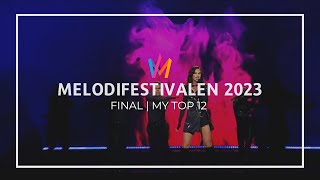 🇸🇪 Melodifestivalen 2023 - Final - My Top 12