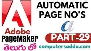 Adobe Page maker in Telugu 29 (Automatic Page no's) (www.computersadda.com)