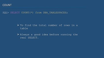 16 Oracle SQL Developer Tutorial For Beginners  15   SELECT COUNT
