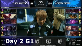 Fw Vs Afs Day 2 Group Stage S8 Lol Worlds 2018 Flash Wolves Vs Afreeca Freecs