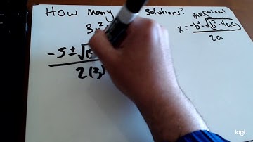 Using the Discriminant to determine the number of real solutions