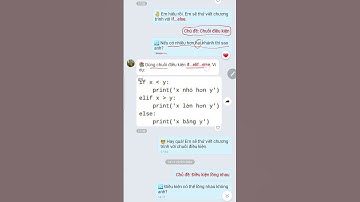 Python | Bài 30: Chuỗi điều kiện #codeminimalism #education #code #dev #python