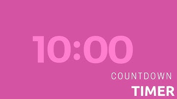 10 Minute Timer - Simple / Minimalist Countdown Timer [Dark Pink - Animated Countdown Timer]