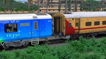 Wap-7 Coupling LHB TEJAS CHAIR CAR To Icf Utkrisht Coaches | banker attached wap-4 