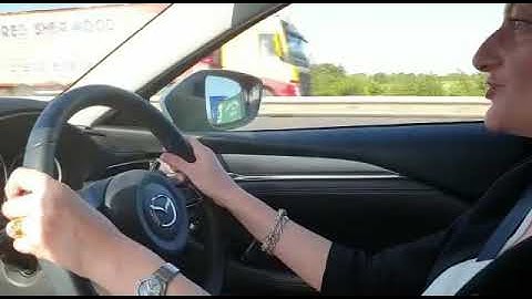 Mazda blindspot monitoring in action