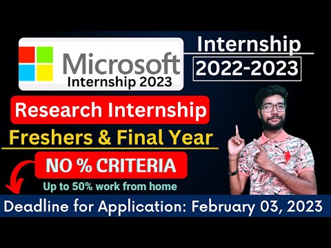 Microsoft Free Internships for College Students | Microsoft Hiring Interns 50% Work From Home