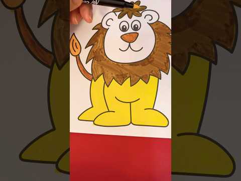 تلوين الاسد تلوين الحيوانات    