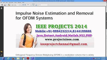 Impulse Noise Estimation and Removal for OFDM Systems