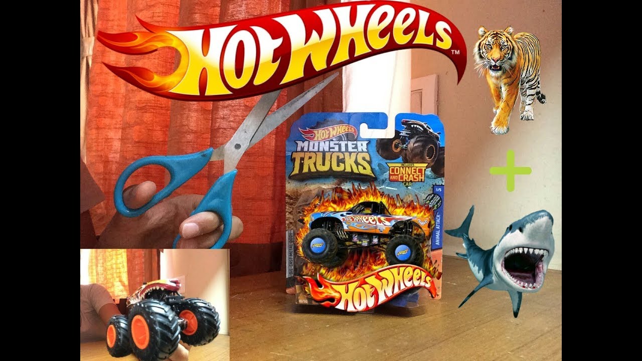 Hotwheels Monster Truck Unboxing in India!!! Tiger + shark combo.