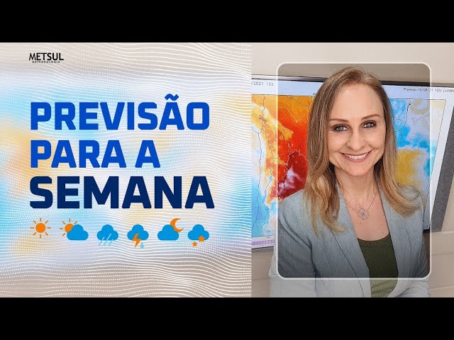Previsão do tempo para a semana | METSUL