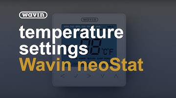 How to set the comfort levels on your Wavin neoStat thermostat?