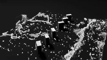 RealFlow 5 Hybrido Research ( Breaking Wave Research ) splash test Render