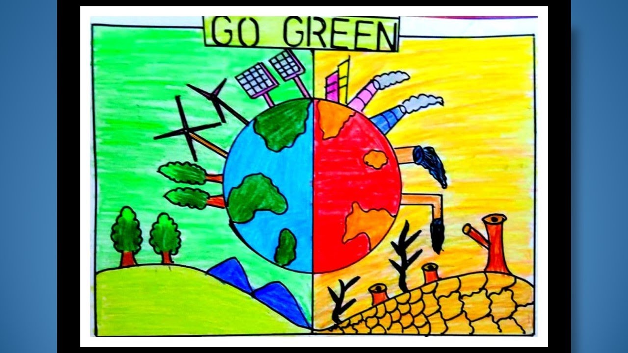 Go Green Drawing Ideas For Kids