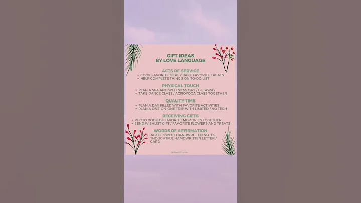 Gift Ideas by Love Language #shorts