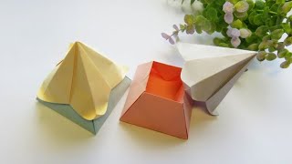 【折り紙】簡単！花の小さな箱【Easy origami】 Floral small box