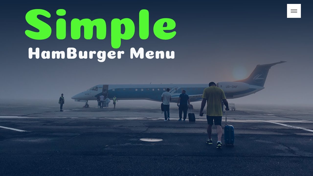 Simple and Effective Hamburger Menu transform in HTML, CSS and JQuery - Web Design