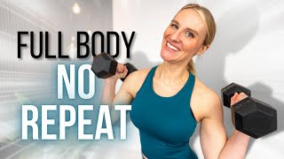 30min NO REPEAT Strength Training | FULL BODY SUPERSETS