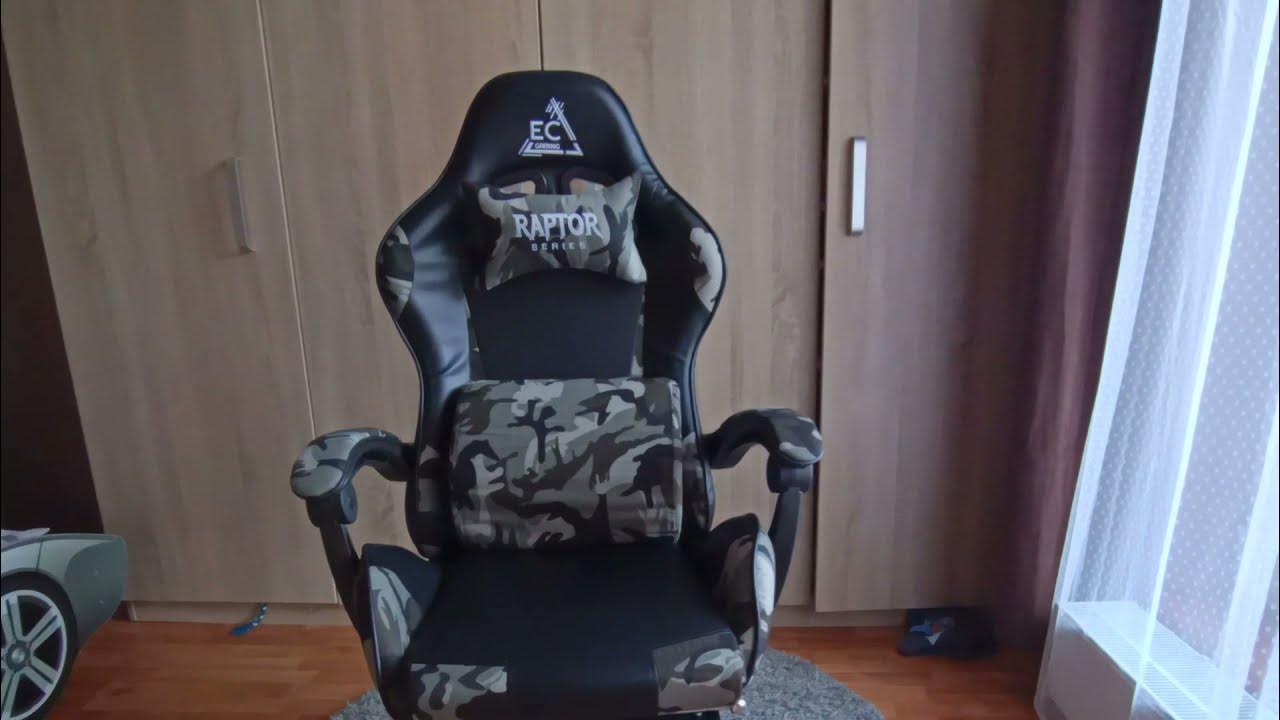 hracske kreslo ARMY Raptor series - haraburda ShopJK EC maskáčové koža GAMING Eko čierno YouTube