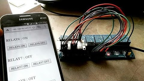 On oFF 8 channel relay using nodemcu esp8266 wifi iot chip